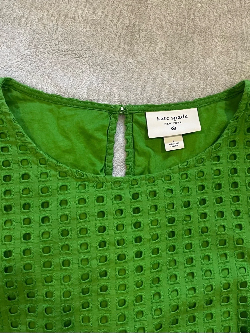Kate Spade x Target- Cotton Cutout Sleeveless Top- Large